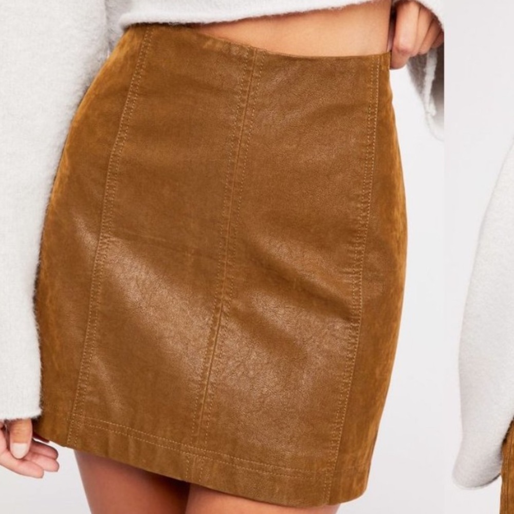Free People Modern Femme Vegan Faux Leather
Mini Skirt